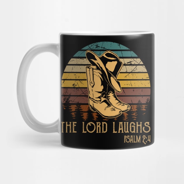 The Lord Laughs Cowboy Boots by Beard Art eye